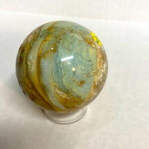 255g Natural Caribbean Calcite Sphere Crystal Ball Quartz Healing Reiki